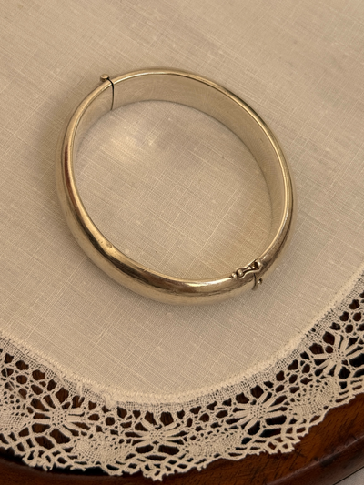 Chunky Bangle 925 Vintage Silver