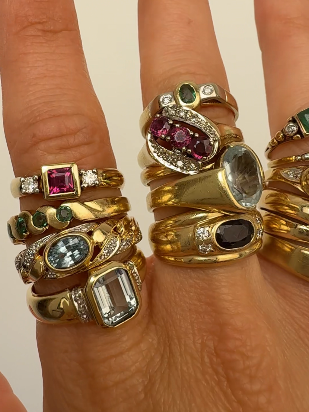 Ruby Cocktail Ring 14k Vintage Gold