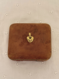 Multi Gem Heart Charm Vintage Gold