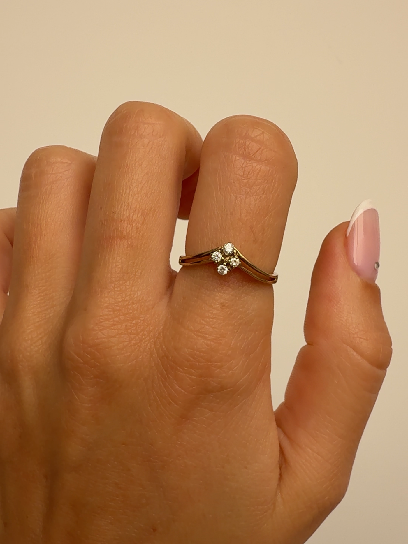 Sparkle Crown Ring Vintage Gold