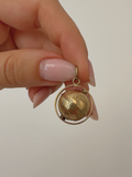 Spinning Globe Charm Vintage Gold