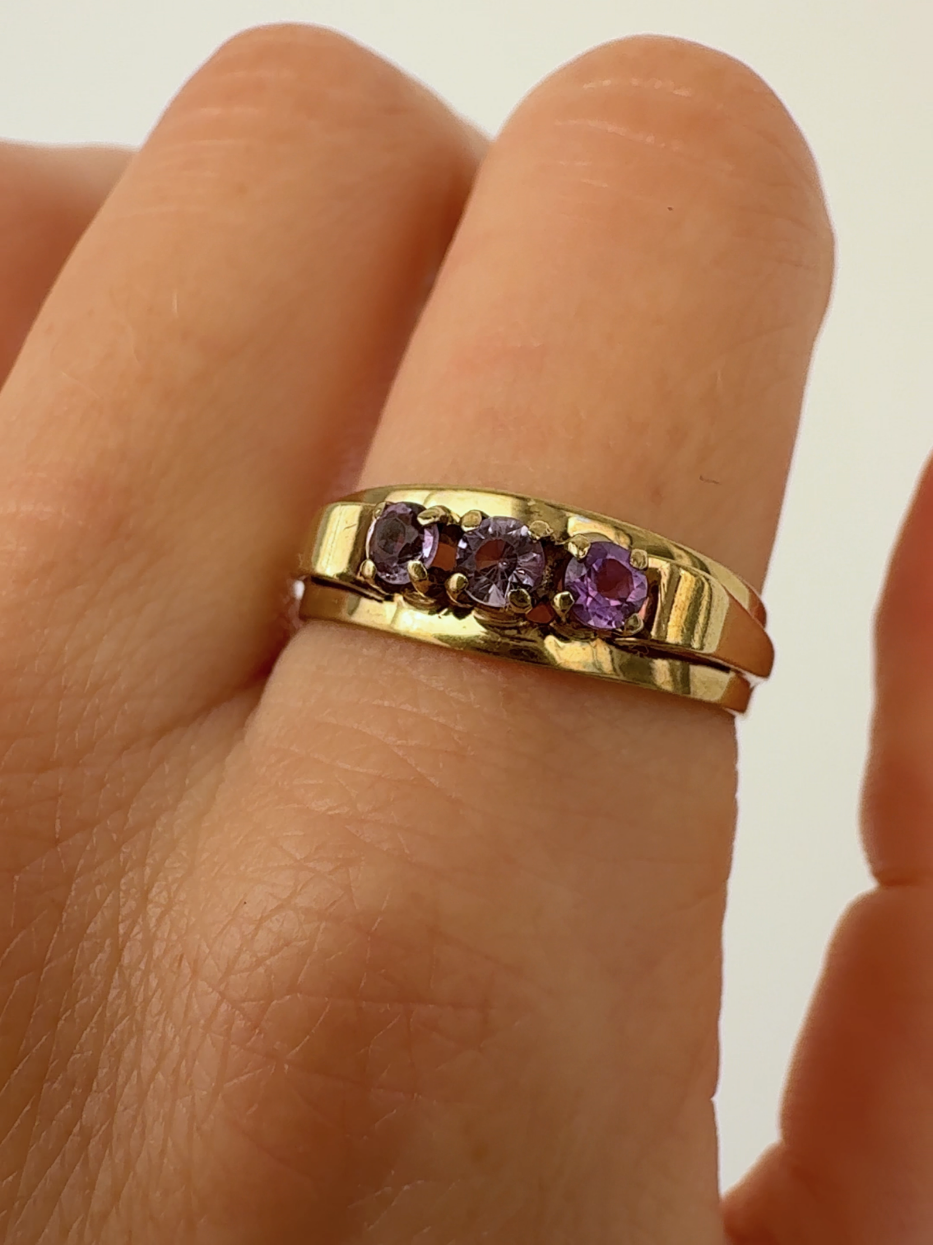 Amethyst Ring Vintage Gold