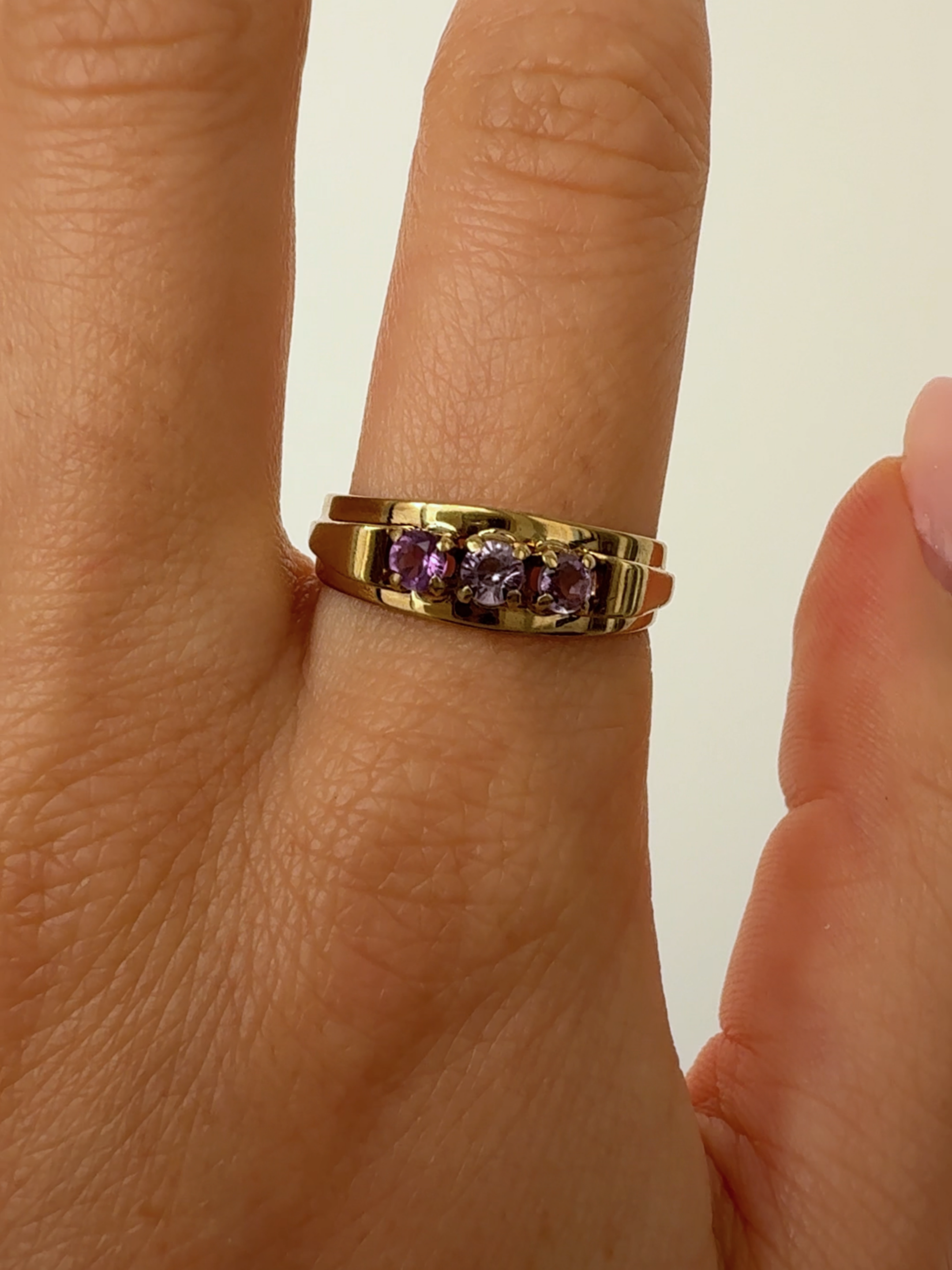 Amethyst Ring Vintage Gold