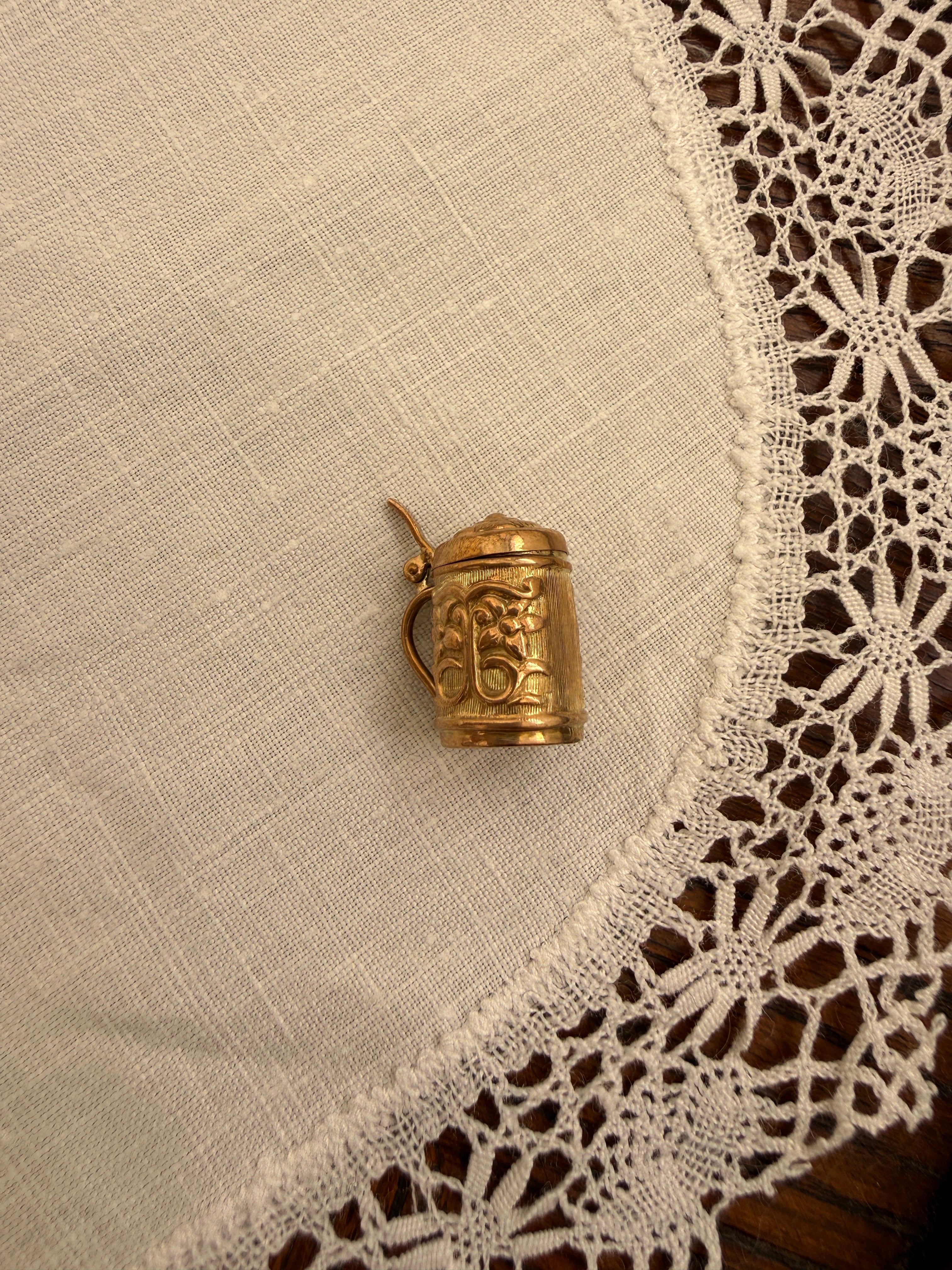 Happy Hour Charm Vintage Gold