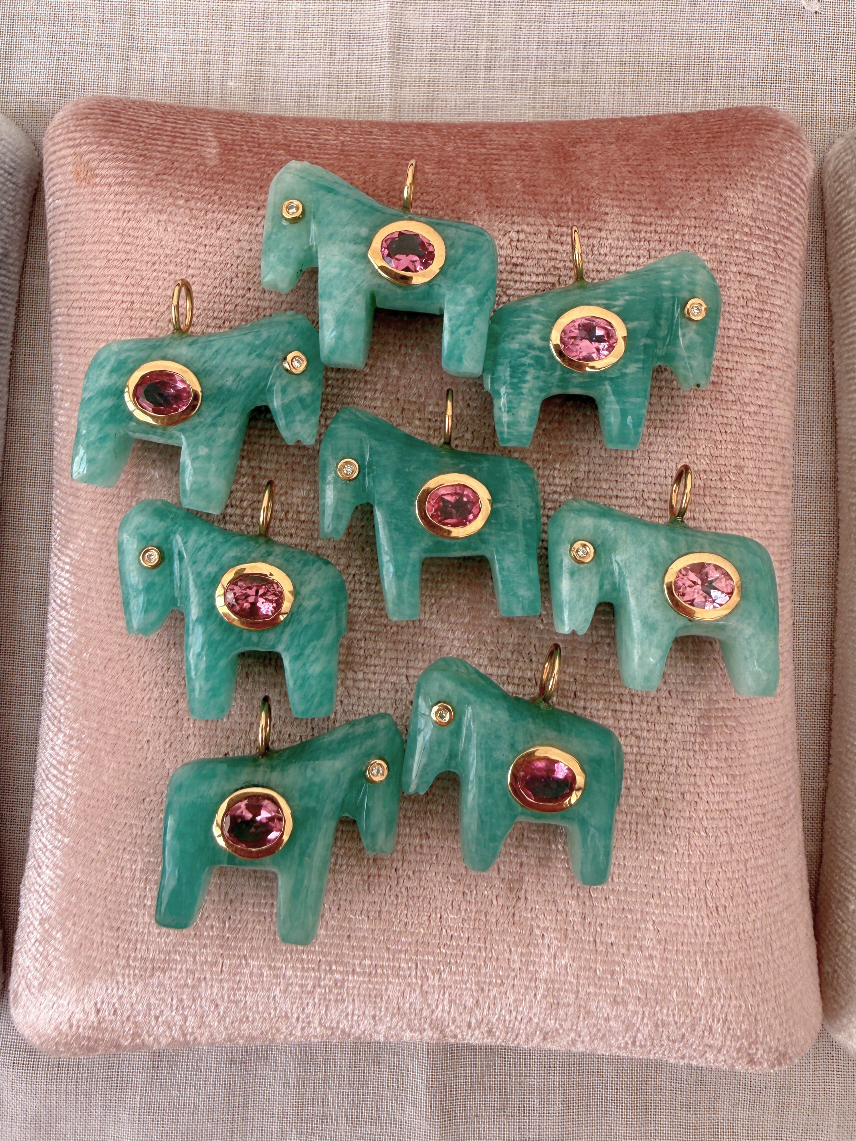 Horse Talisman Charm Turquoise