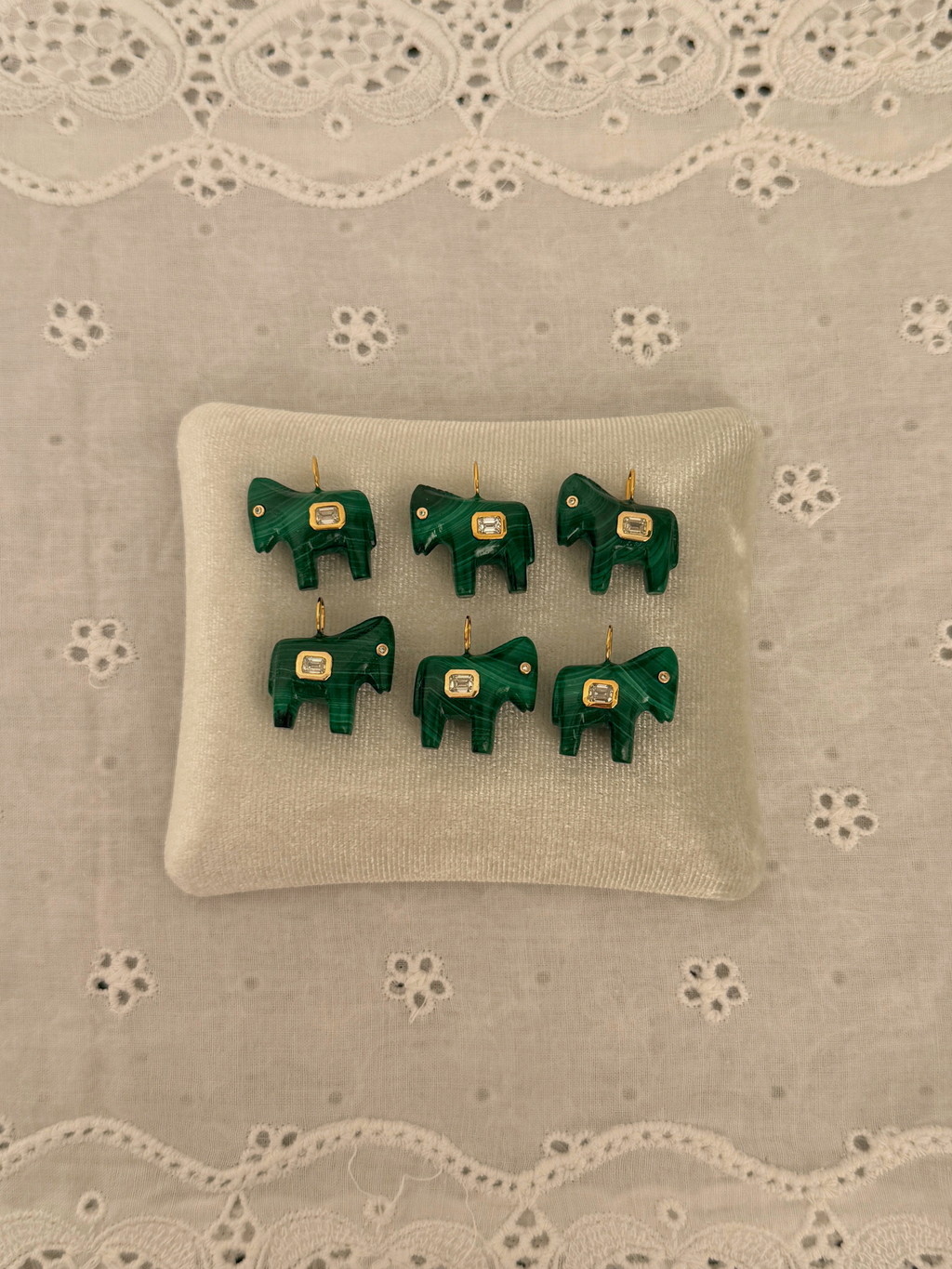Horse Talisman Charm Malachite