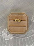 Diamond Chain Ring 14k Vintage Gold