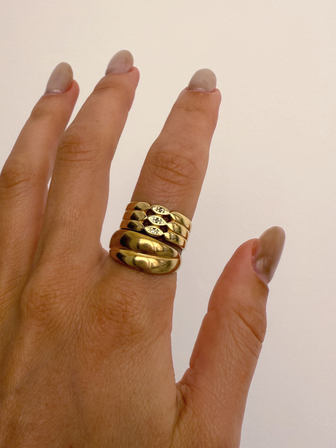 Double Band Vintage Gold