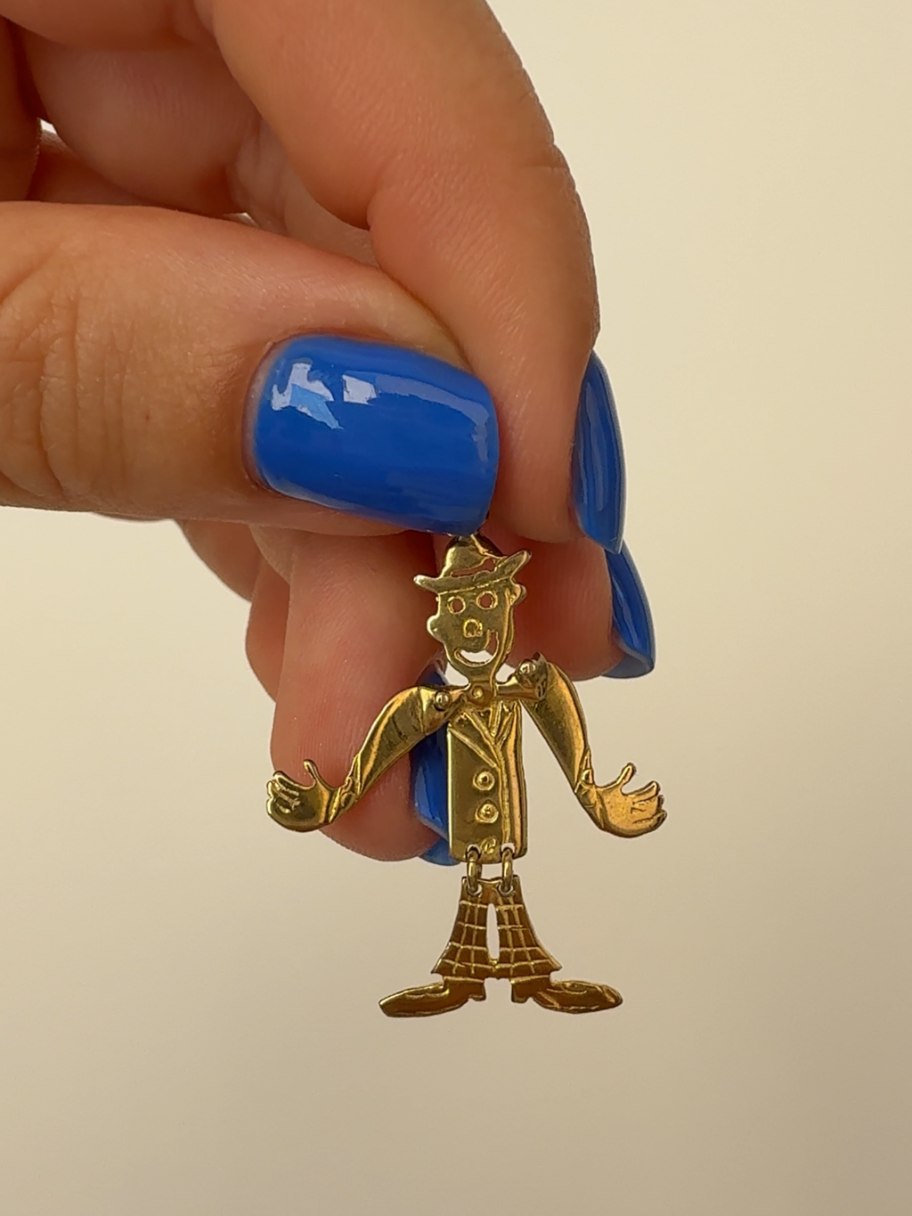Clown Charm Vintage Gold