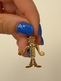Clown Charm Vintage Gold