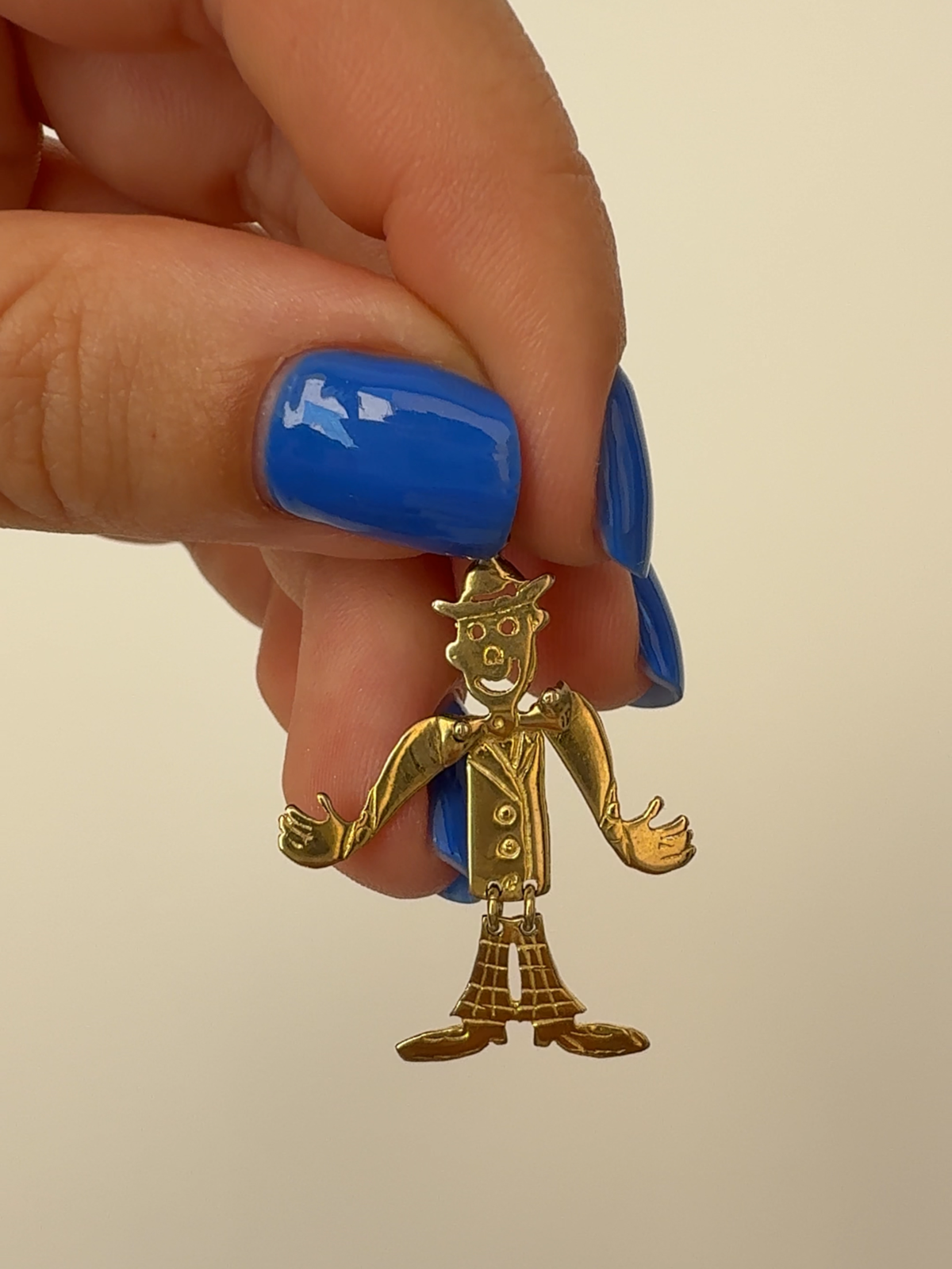 Clown Charm Vintage Gold