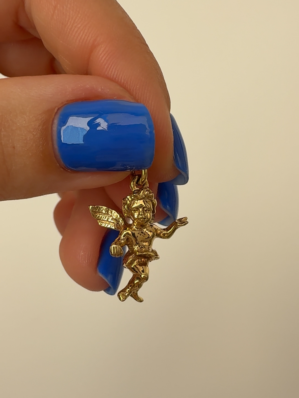 Cherub Charm Vintage Gold