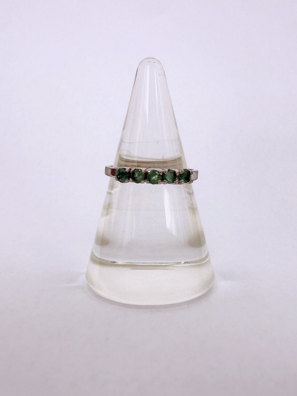 Emerald Band Vintage Silver