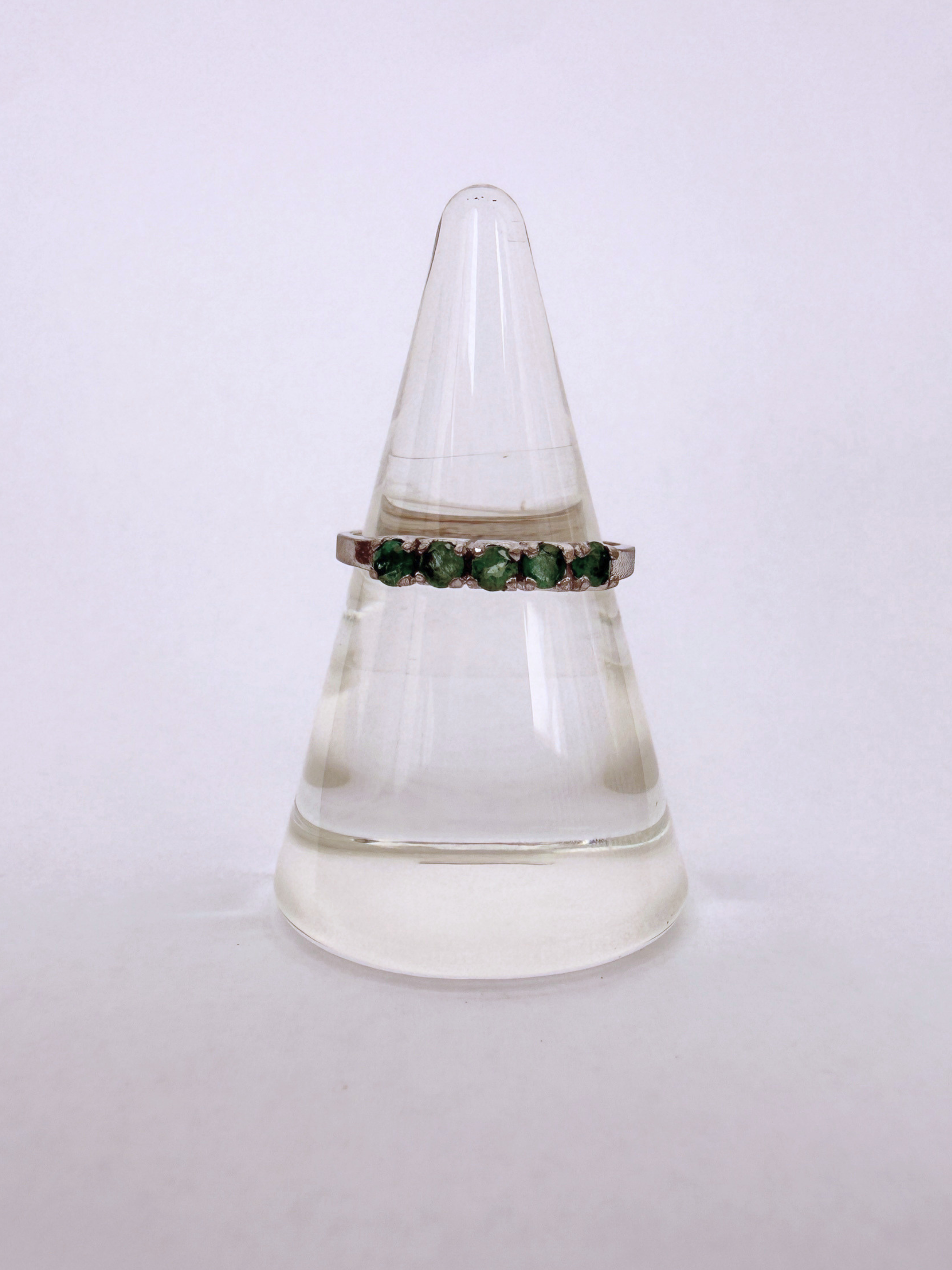 Emerald Band Vintage Silver