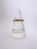 Pink Baguette Ring Vintage Silver