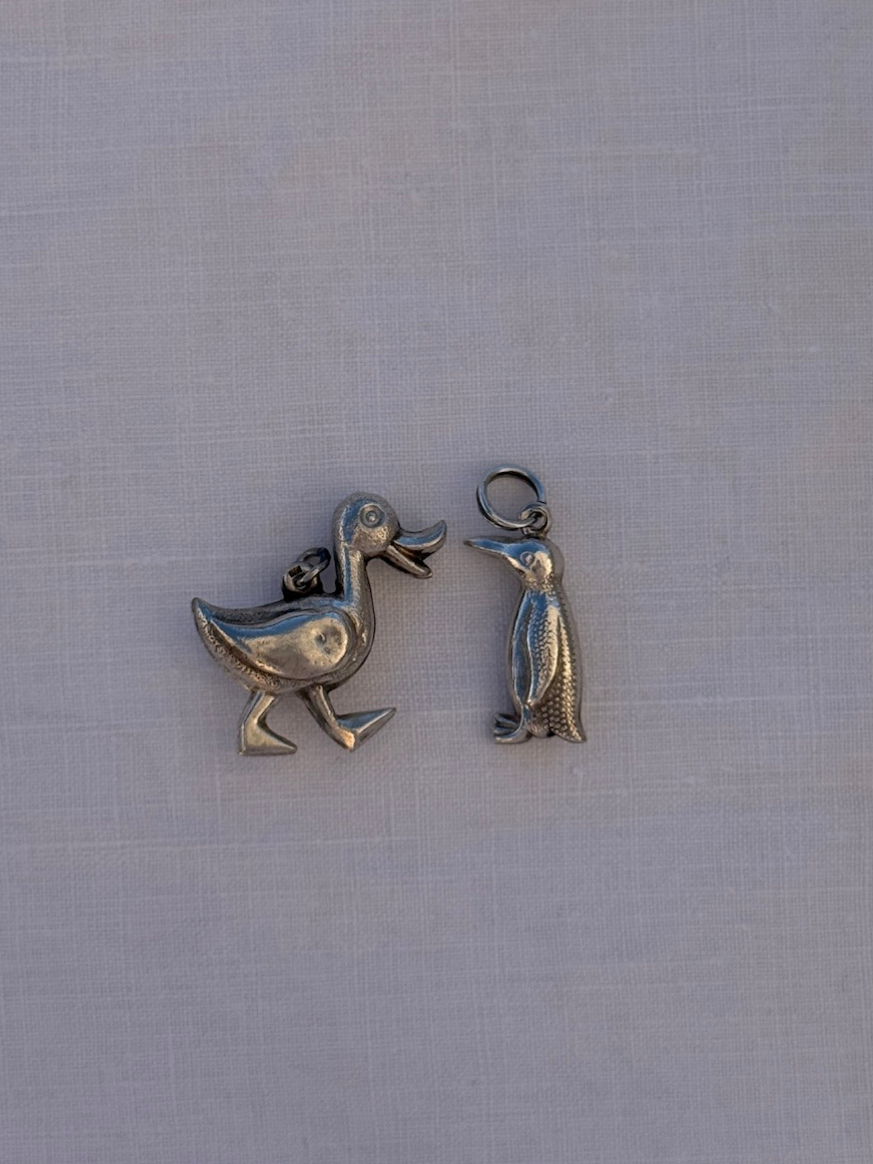Bird Charms Vintage Silver