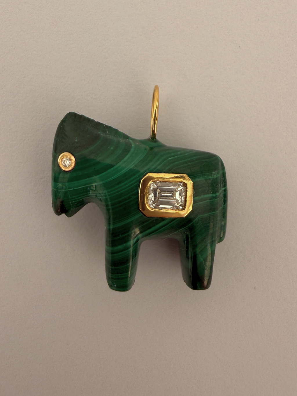 Horse Talisman Charm Malachite