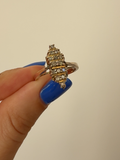 Diamond Cluster Ring Vintage Gold