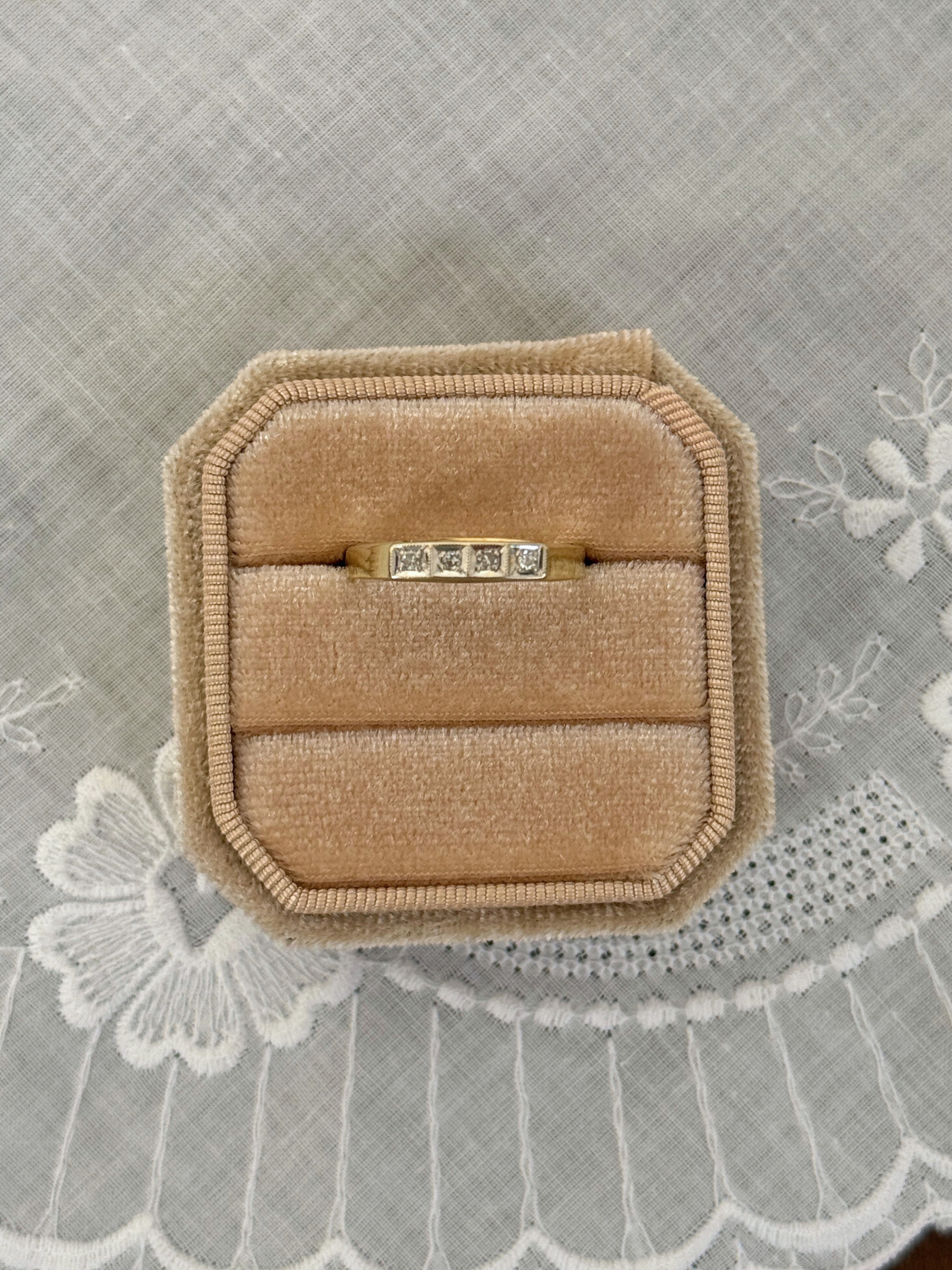 Art Deco 4 Ring 14k Vintage Gold