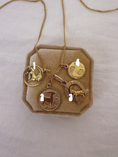 Zodiac Charm Capricorn Vintage Gold