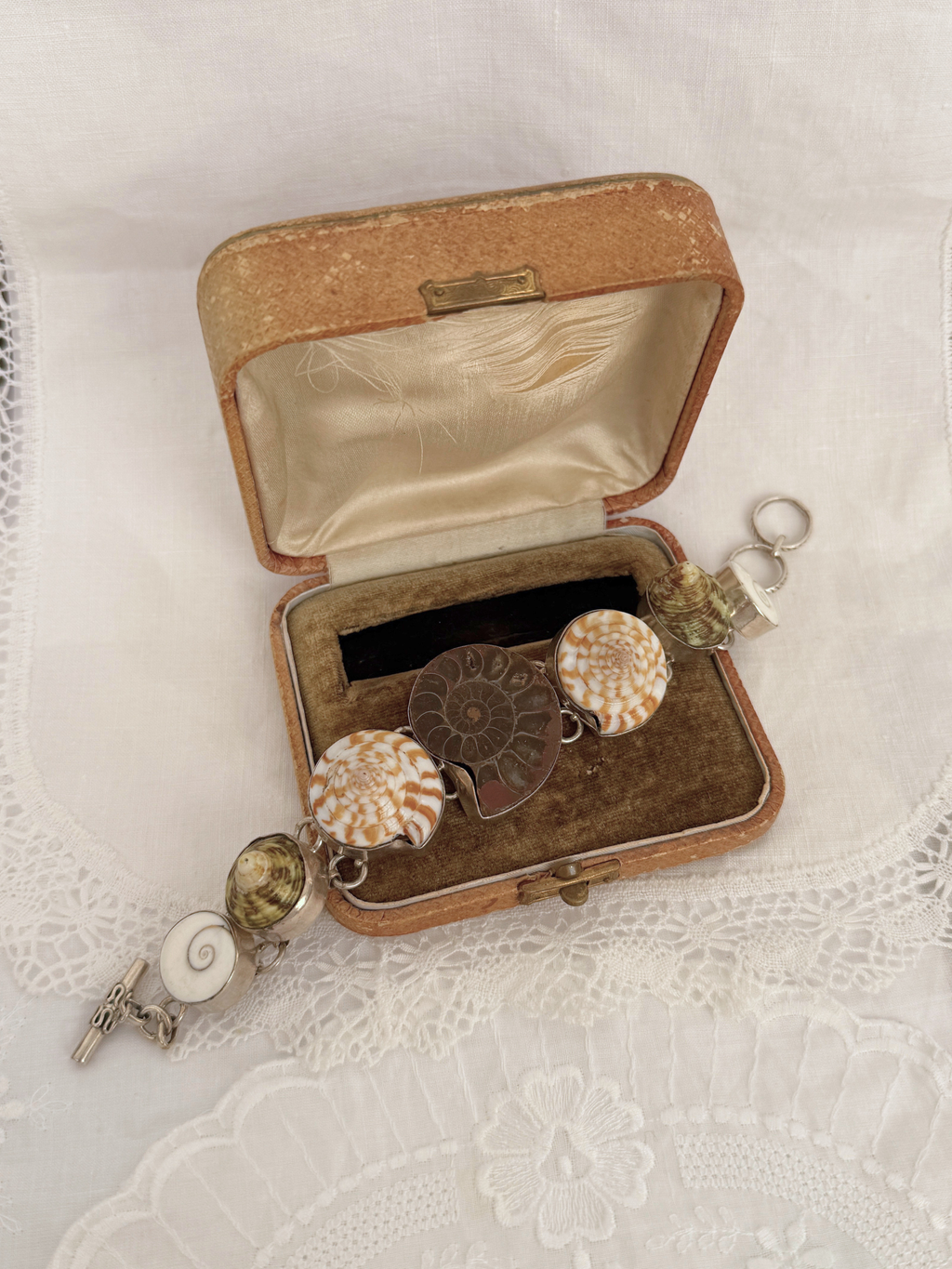 Ammonite Bracelet Vintage Silver