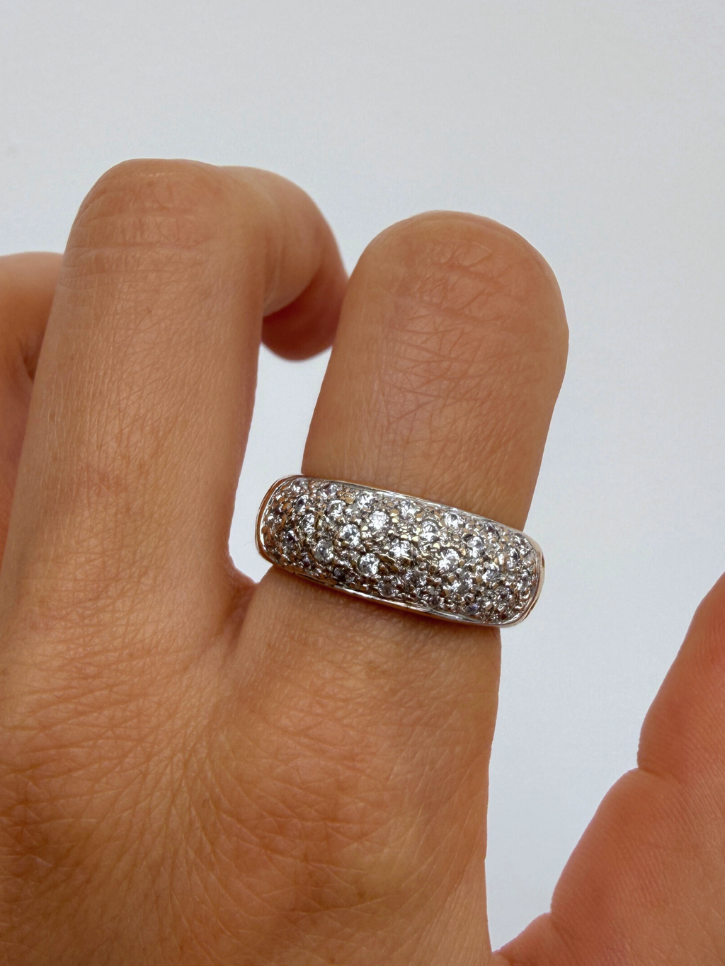 Chunky Glitter Ring 14k Vintage Gold