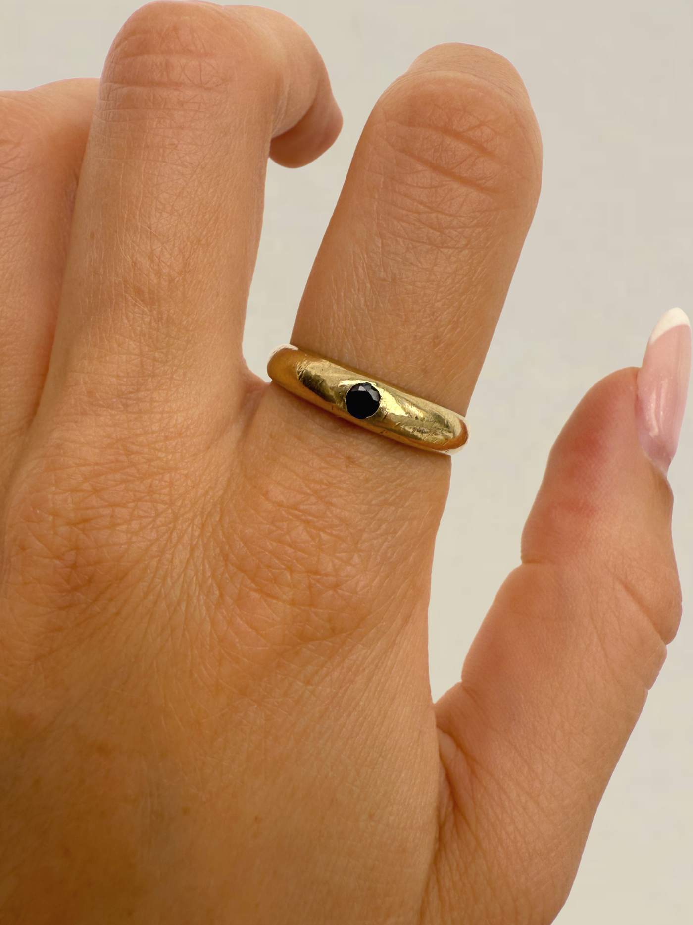 Stacking Sapphire Band Vintage Gold