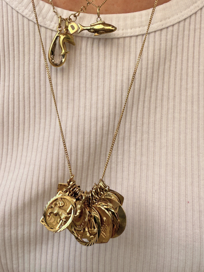 Zodiac Charm Capricorn Vintage Gold