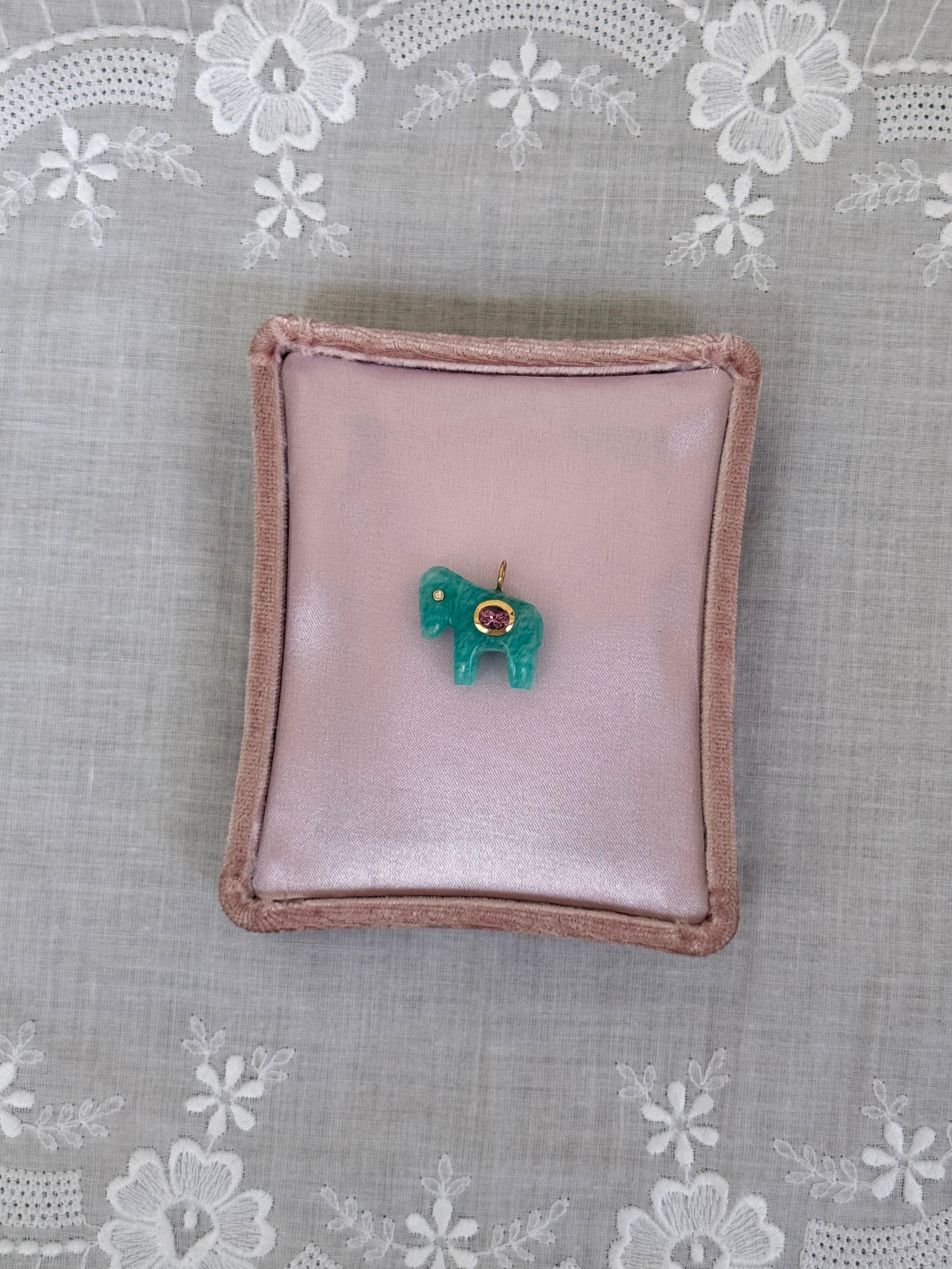 Horse Talisman Charm Turquoise