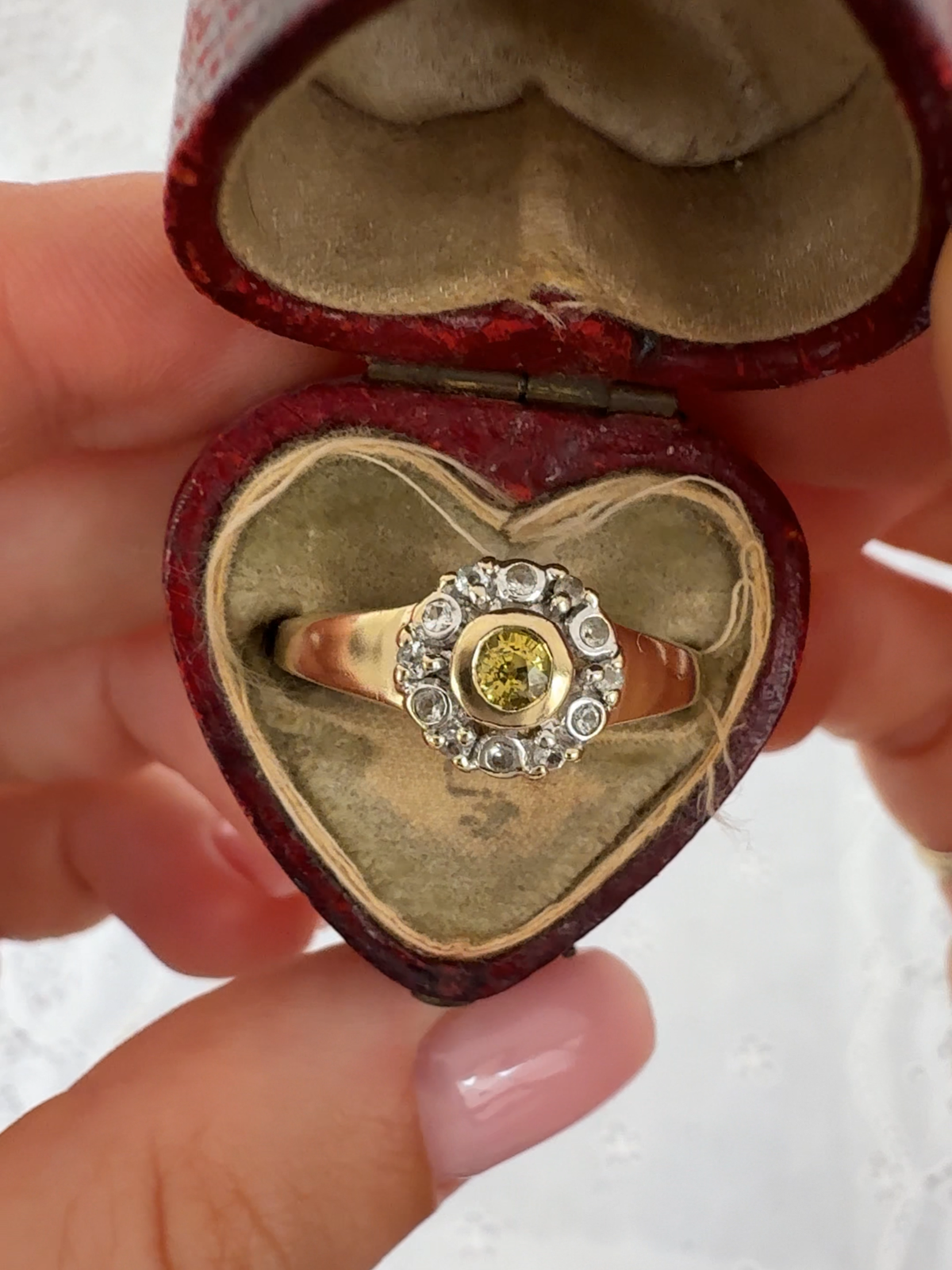 Citrine Daisy Ring