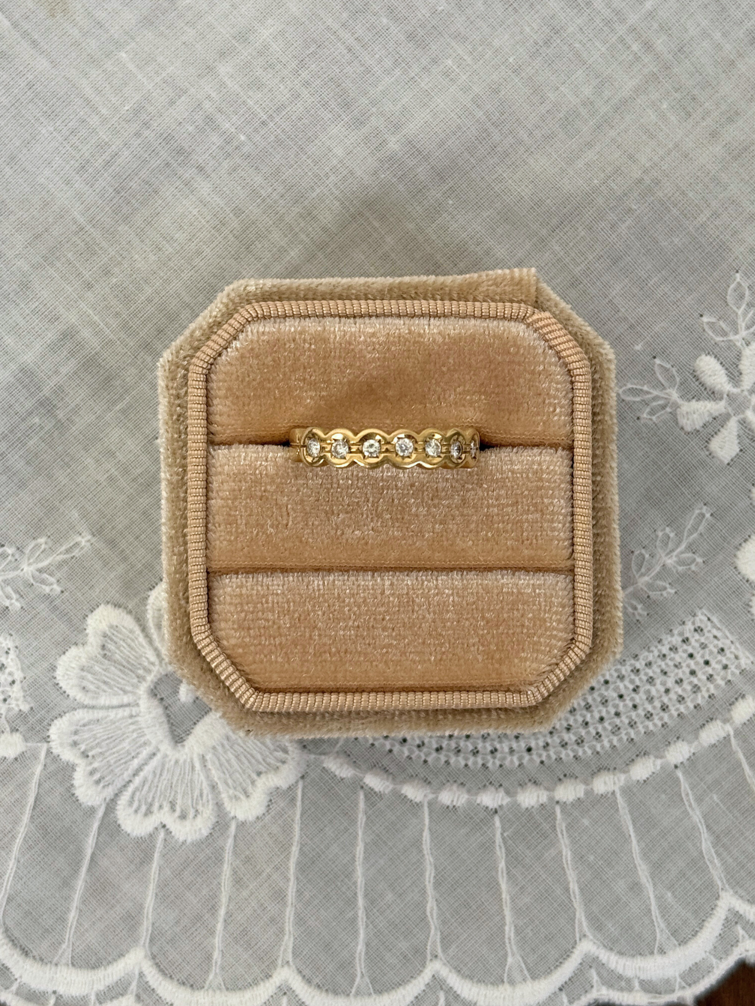 Chunky Half Memory Band 14k Vintage Gold