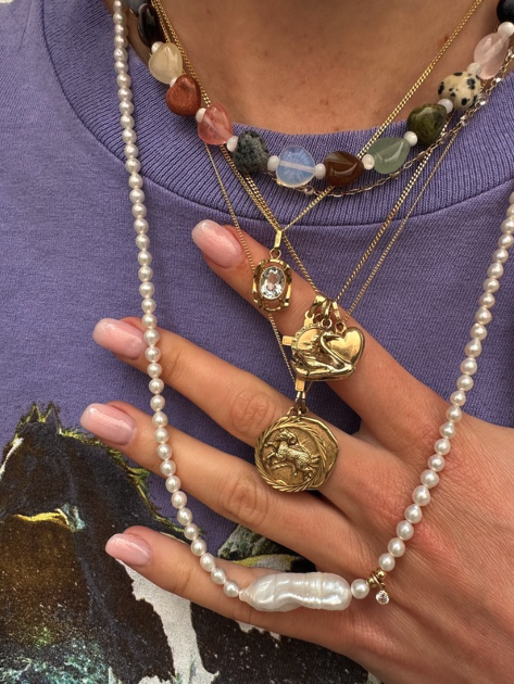 Zodiac Charm Aries Vintage Gold
