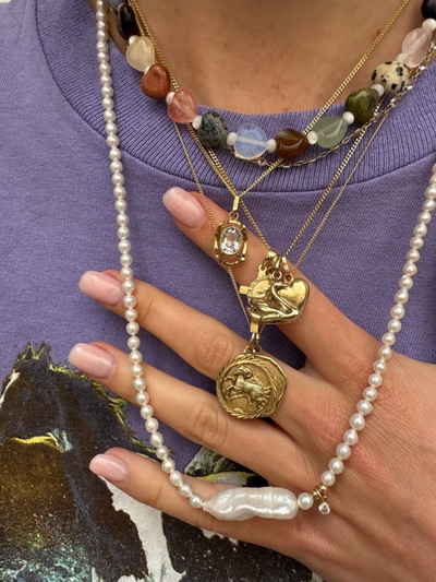Zodiac Charm Aries Vintage Gold