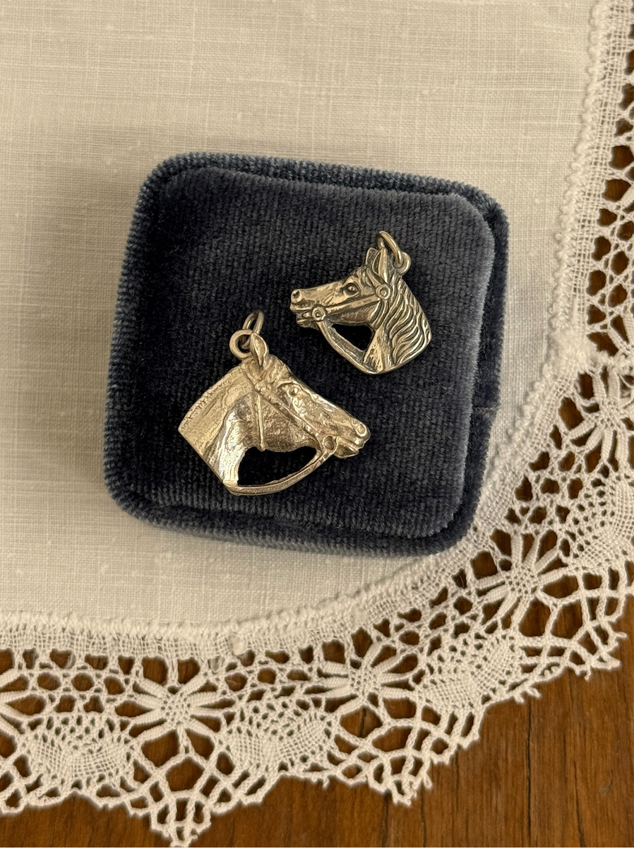 Horse Charms Vintage Silver