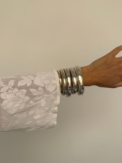 Bangle M Vintage Silver