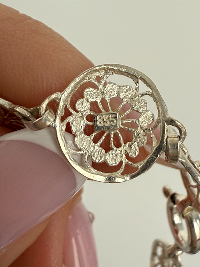 Antique Filigree Bracelet Vintage Silver