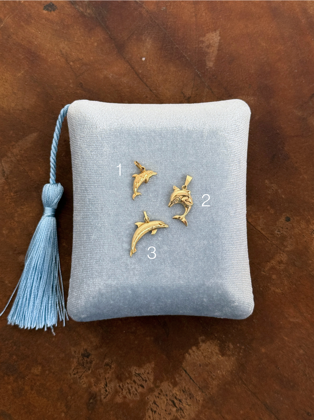 Dolphin Charms Vintage Gold