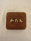 Horse Charms Vintage Gold