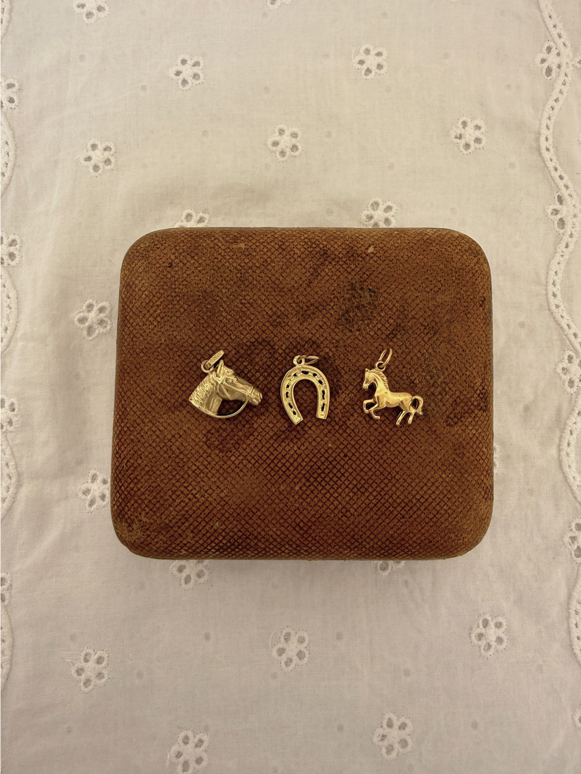Horse Charms Vintage Gold