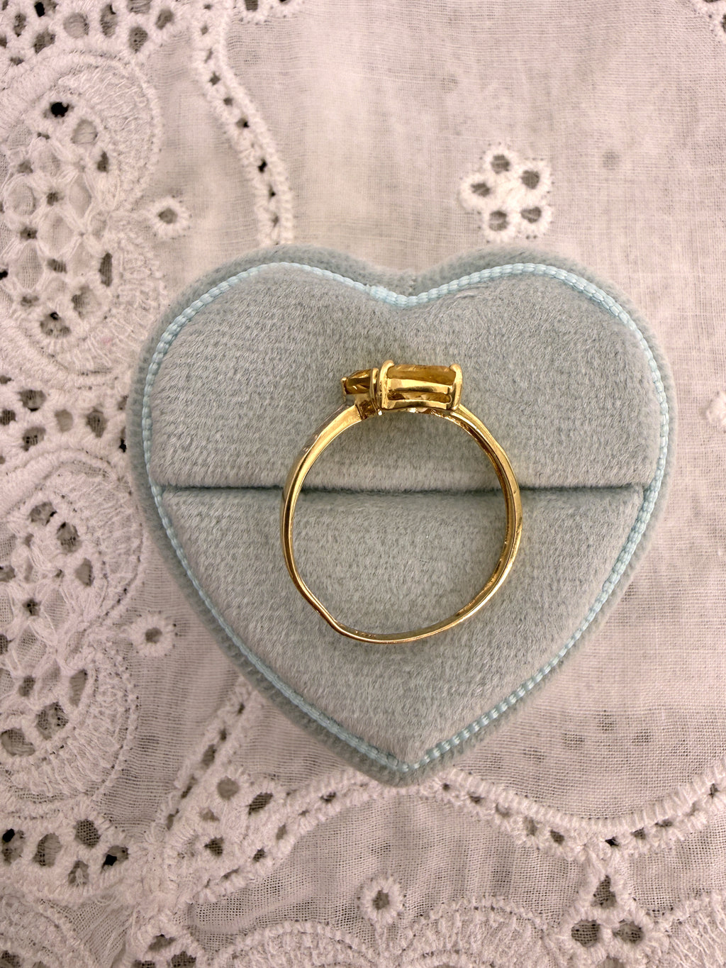 Citrine Toi et Moi Ring