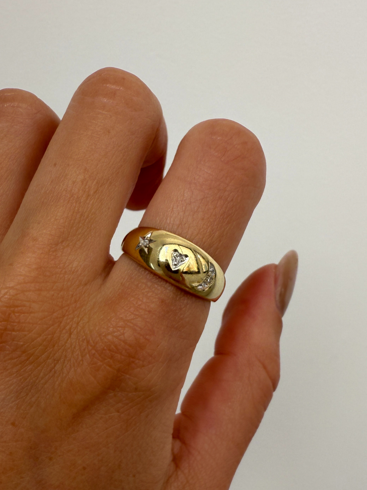 Night Sky Ring Vintage Gold
