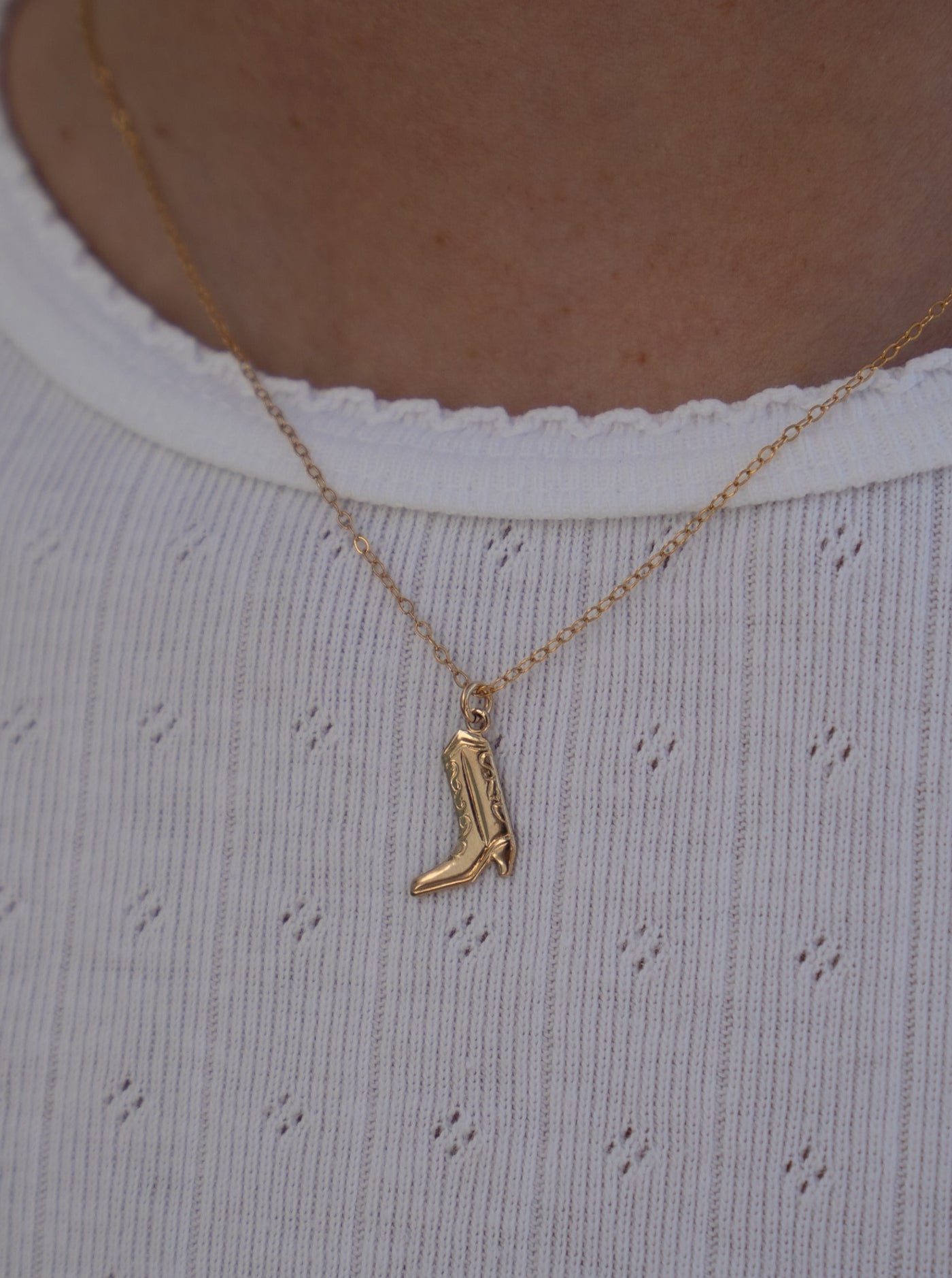 Cowboy Boot Necklace
