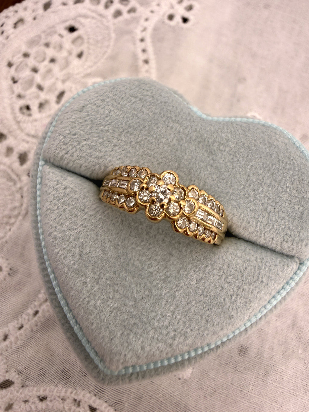 Diamond Flower Ring