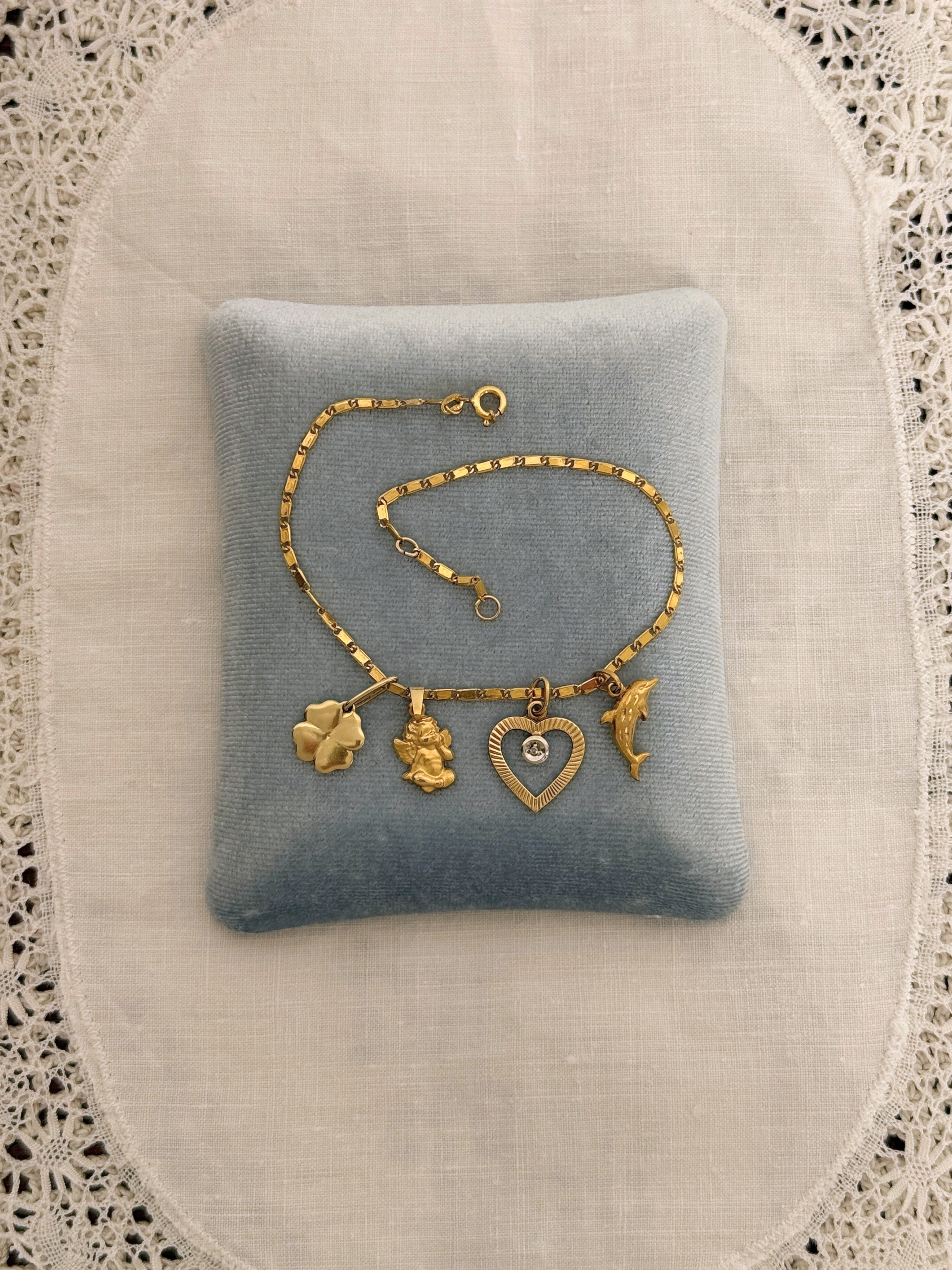 Dolphin Charms Vintage Gold
