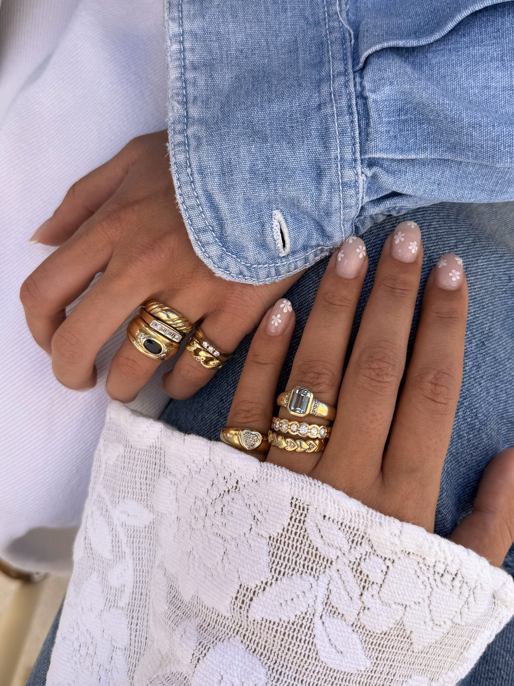 Aquamarine Bezel Ring 14k Vintage Gold