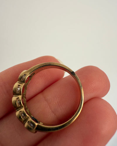 Bezel Bubble Ring Vintage Gold