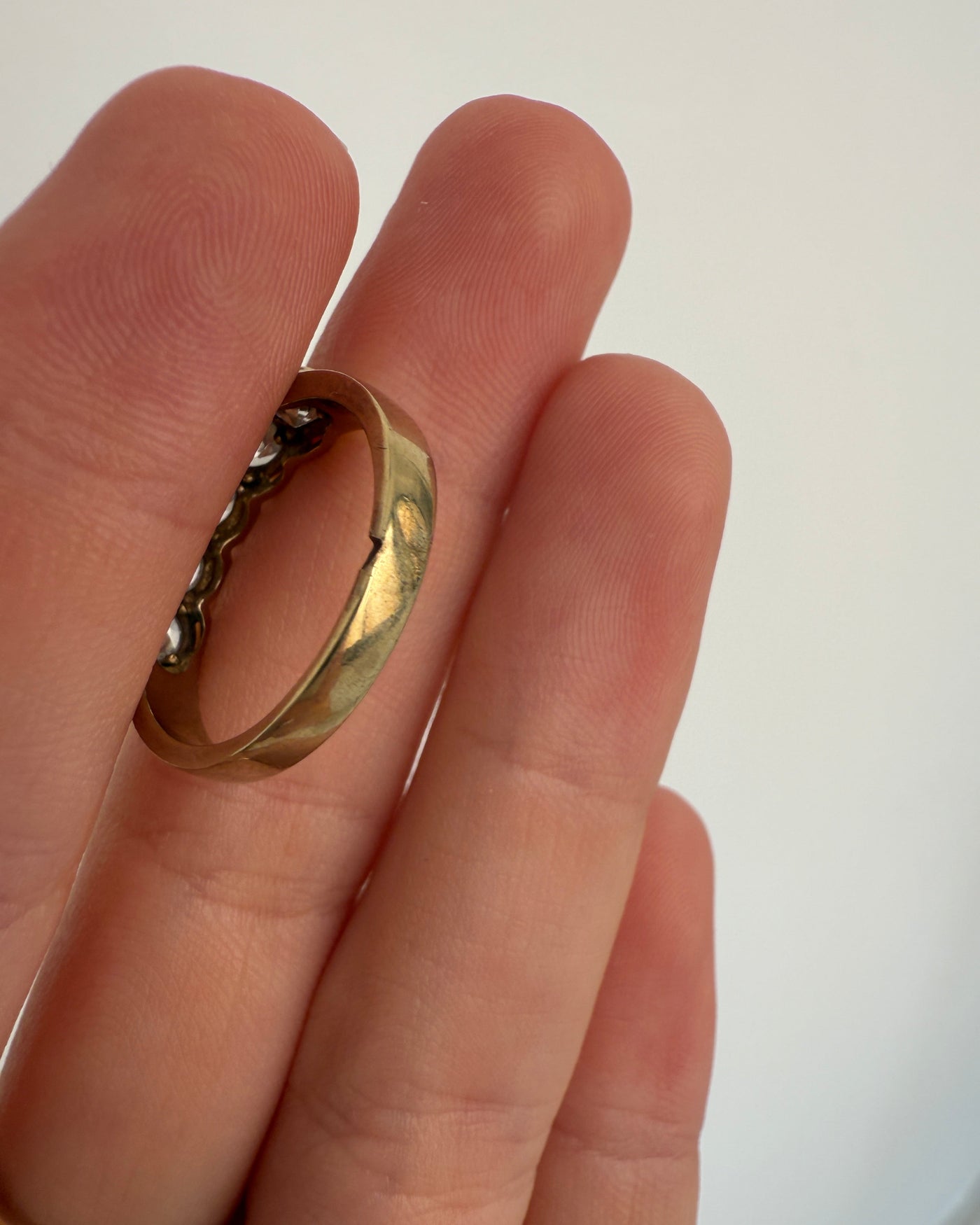Bezel Bubble Ring Vintage Gold