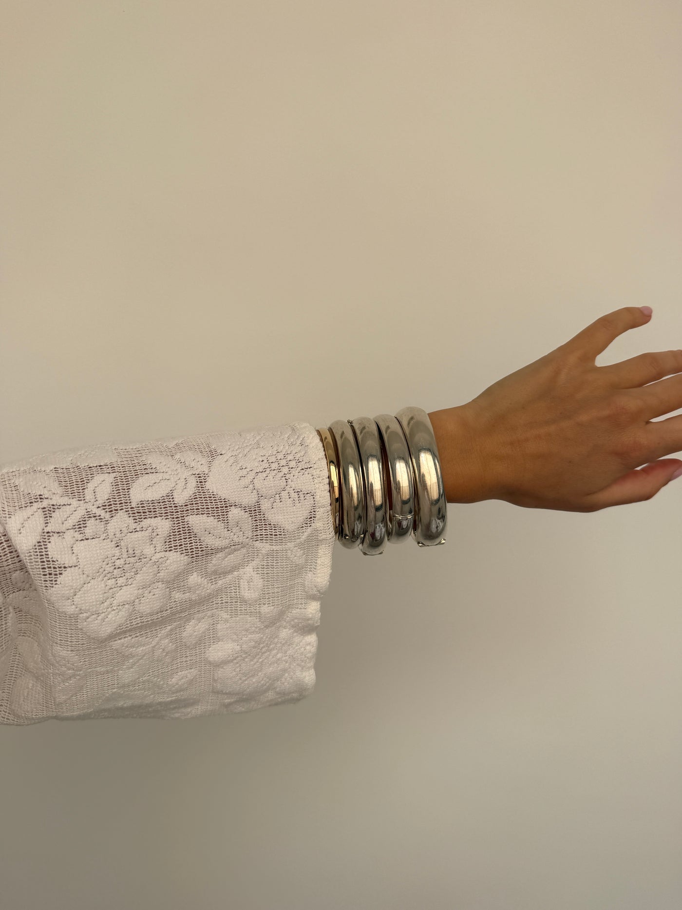 Chunky Bangle 925 Vintage Silver