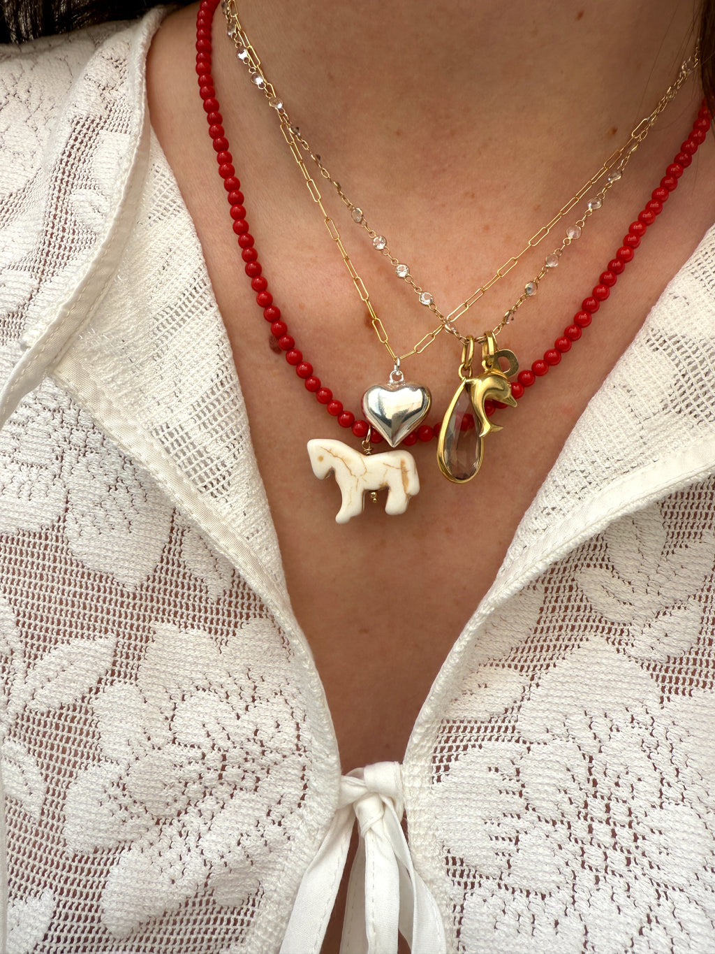 Coral Pony Necklace