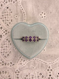 Double Row Amethyst Ring